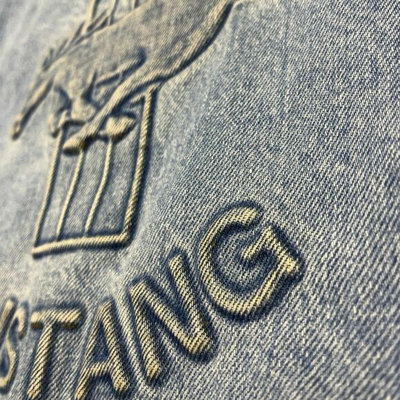 Ford Mustang 80’s Rare Vintage Light Wash Denim Jacket - Picture 3 of 7